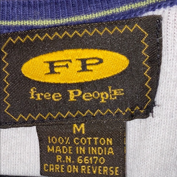 Women’s Free People White Striped V-Neck Tank Top - Picture 4 of 8